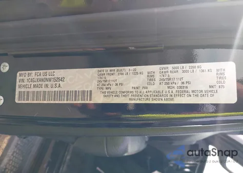 2022 Jeep Wrangler Sport S 4X4 из США, поврежденный, VIN 1C4GJXAN0NW152542